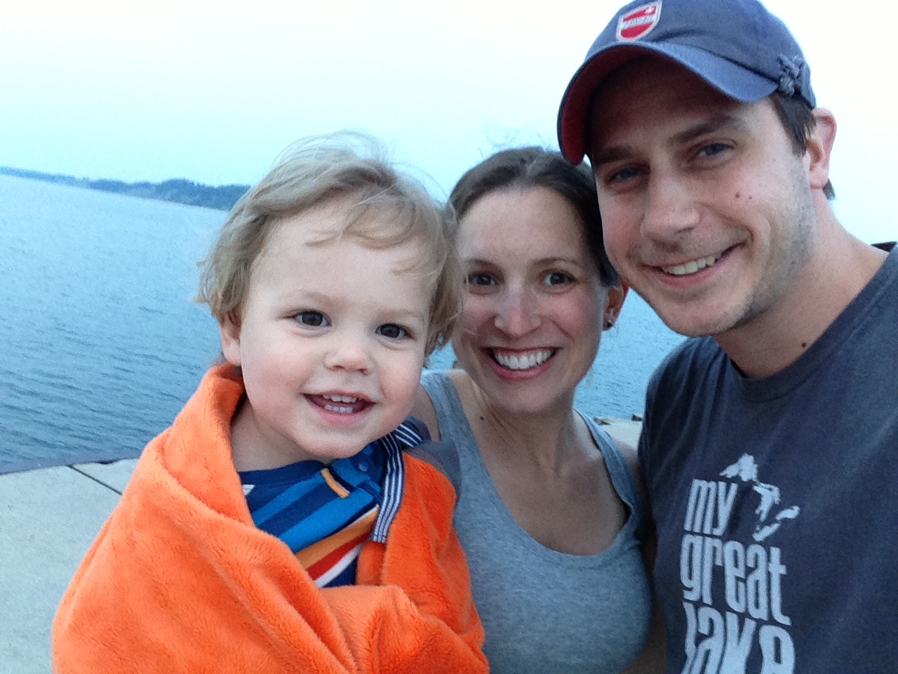 our little fam on an impromptu walk down the state park pier tonight.