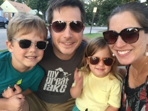 We wear our sunglasses at night! Post-dinner family stroll earlier this week...always a good reminder to slow down and make room for the (important) little things.